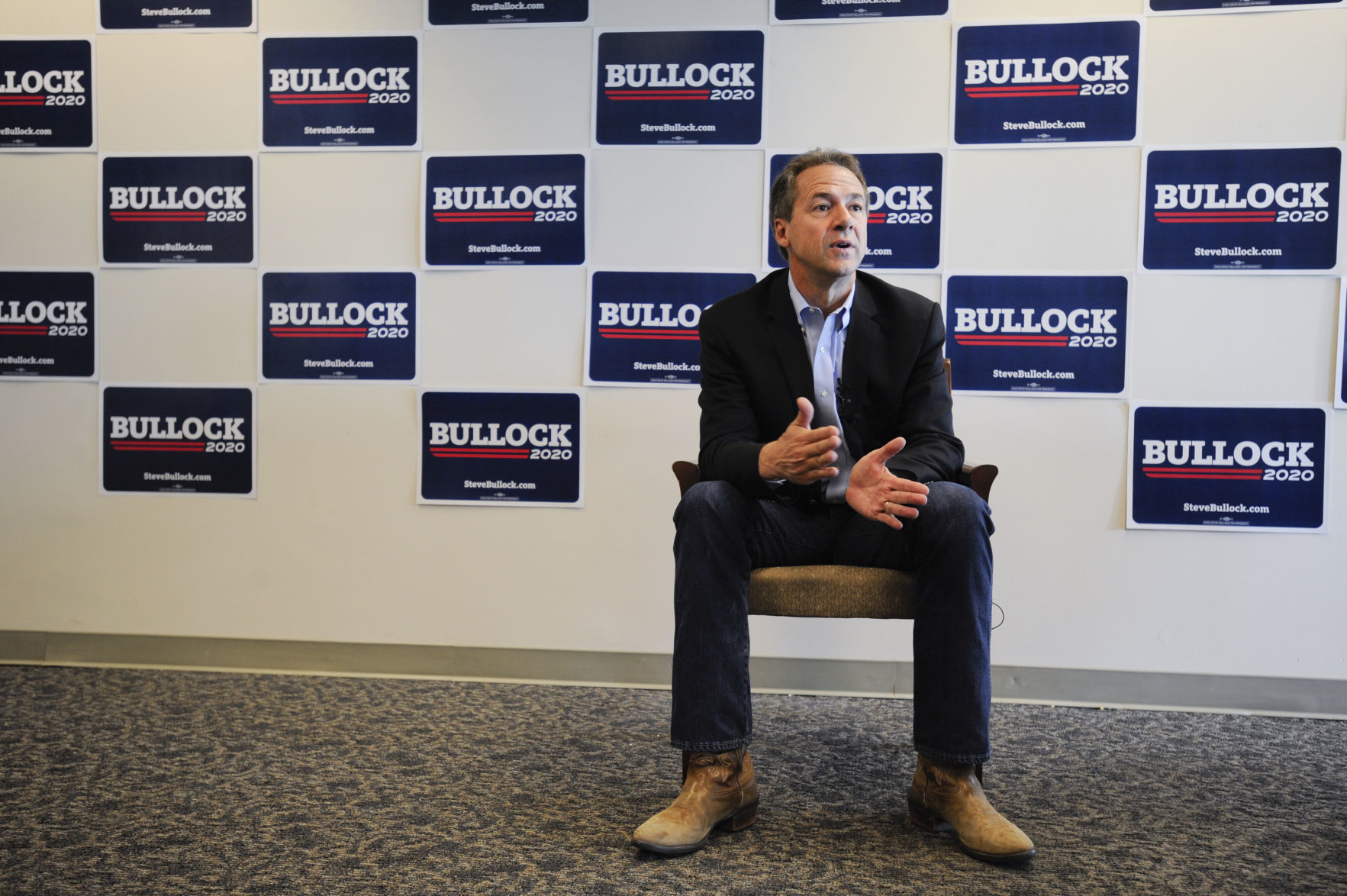 Gov. Steve Bullock, Democratic presidential candidate, holds a roundtable discussion